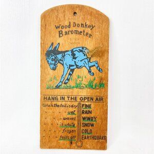 Vintage Banff National Park Souvenir - Novelty Donkey Barometer Wall Plaque